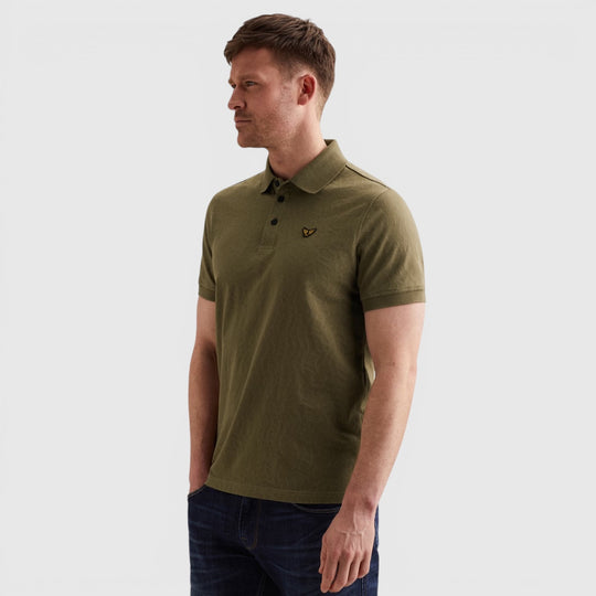PPSS2605860-6389 PME Legend Polo Jersey Met Allover Jacquardpatroon Dusky Green / Groen