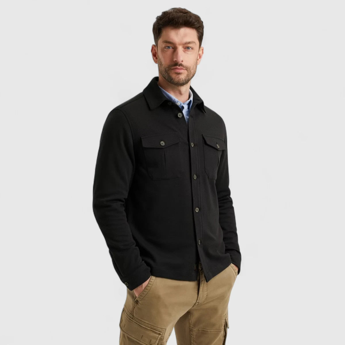 PSI2508231-5109 PME Legend Overshirt Comfort Heavy Twill Blue Graphite