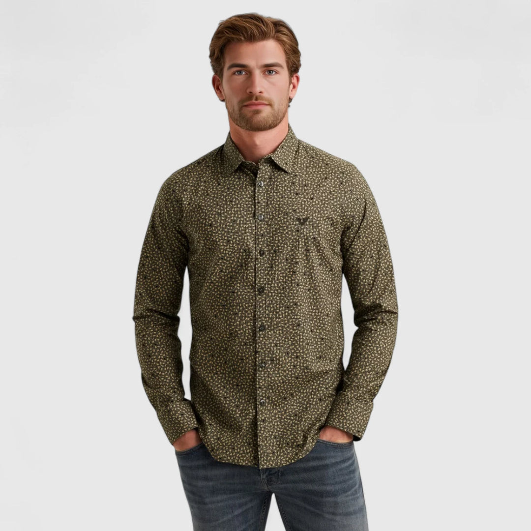 PSI2509240-8039 PME Legend Shirt Print On Cotton Lycra Beluga