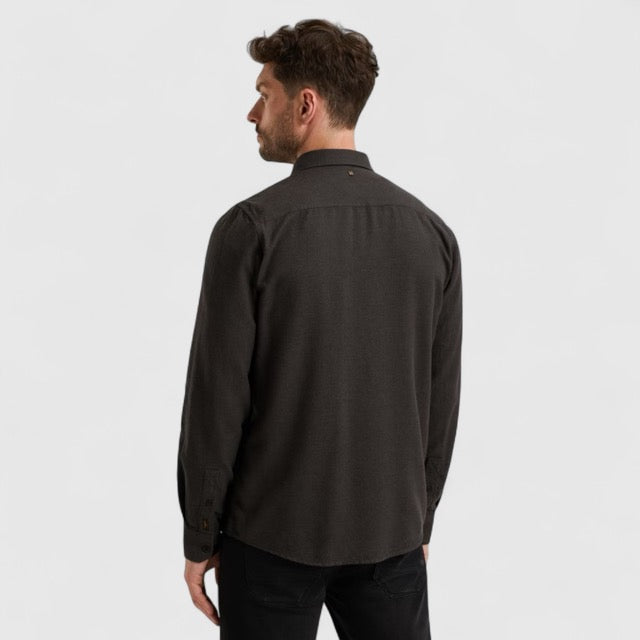 PSI2510202-9067 PME Legend Shirt YarnDyed Grindle Jet Black