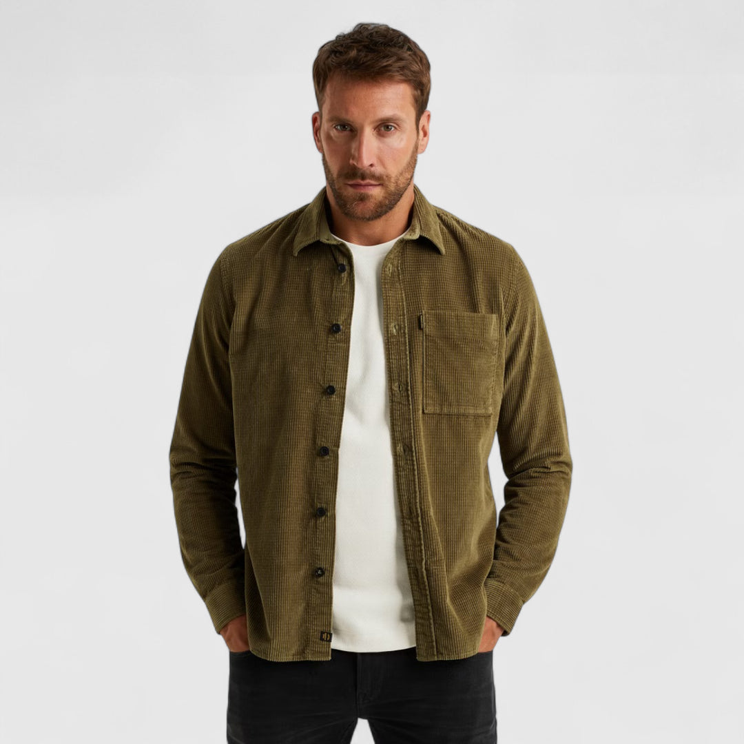 PSI2510206-6389 PME Legend Overshirt Dobby Cord Dusky Green