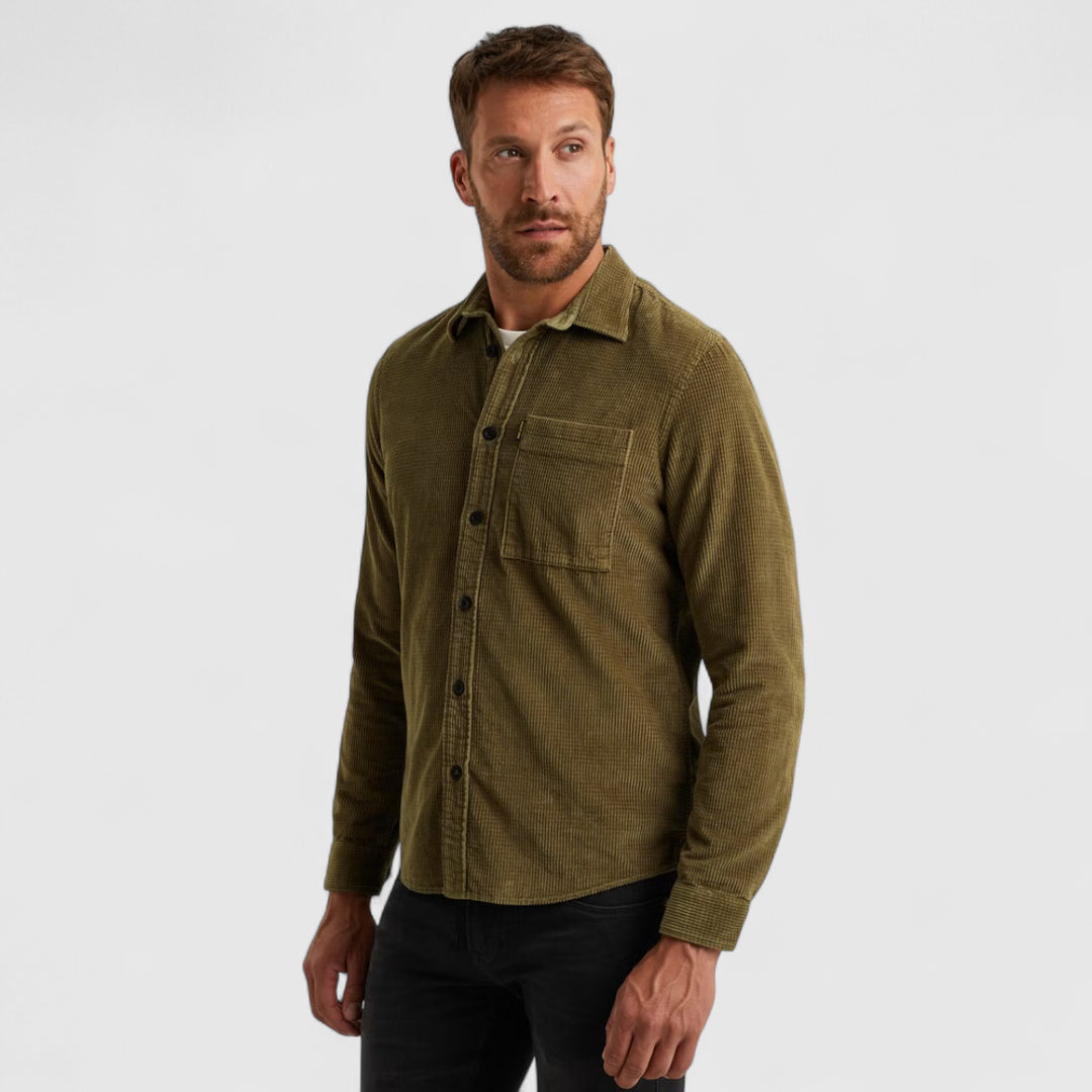 PSI2510206-6389 PME Legend Overshirt Dobby Cord Dusky Green