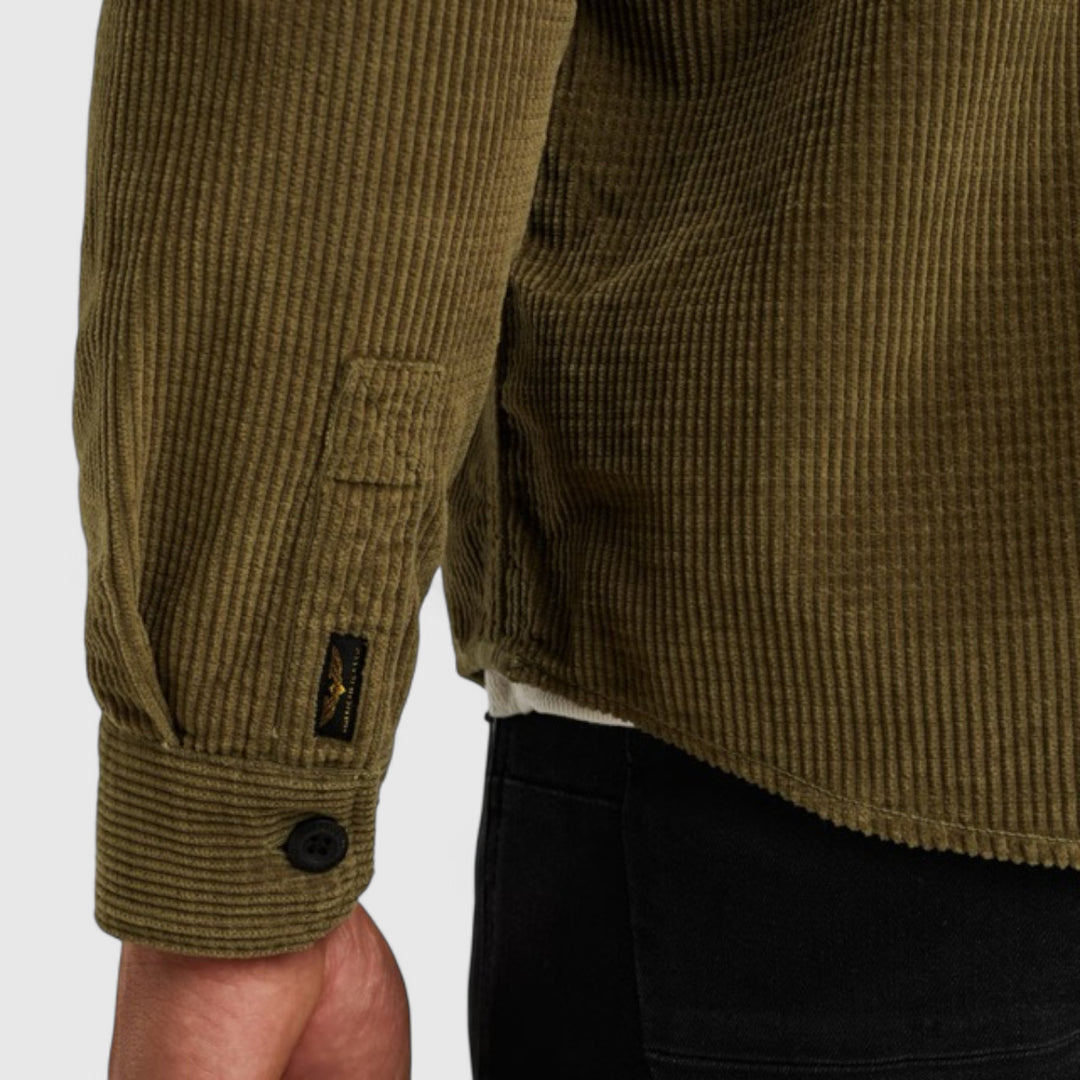 PSI2510206-6389 PME Legend Overshirt Dobby Cord Dusky Green