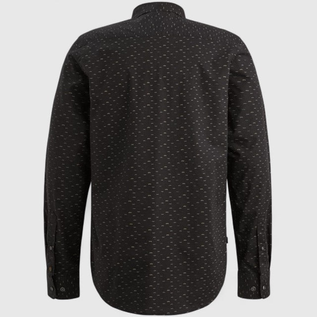 PSI2510238-9067 PME Legend Shirt Allover Print On Poplin Stretch Jet Black