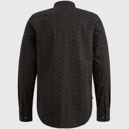 PSI2510238-9067 PME Legend Shirt Allover Print On Poplin Stretch Jet Black