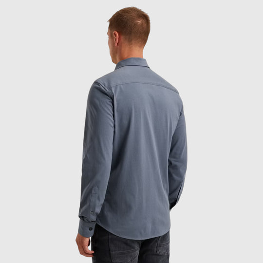 PSI2511234-5301 PME Legend Shirt Satin Jersey Vintage Indigo / Blauw