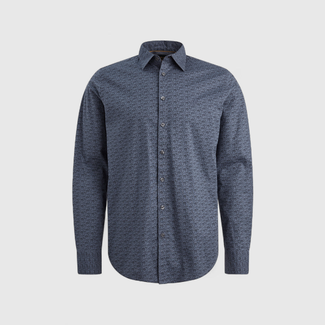 PSI2511239-5301 PME Legend Shirt Print On Cotton Lycra Vintage Indigo / Blauw