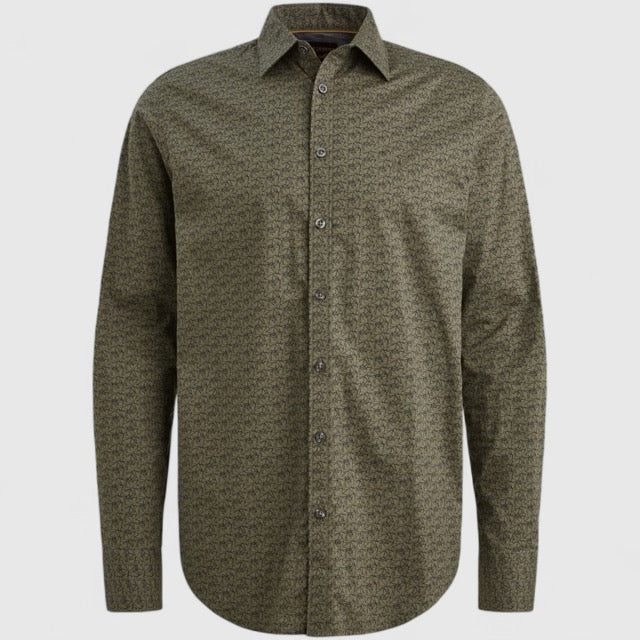 PSI2511239-6213 PME Legend Shirt Print On Cotton Lycra Four Leaf Clover / Groen