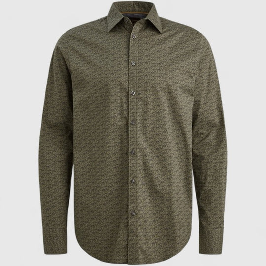 PSI2511239-6213 PME Legend Shirt Print On Cotton Lycra Four Leaf Clover / Groen