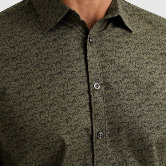 PSI2511239-6213 PME Legend Shirt Print On Cotton Lycra Four Leaf Clover / Groen