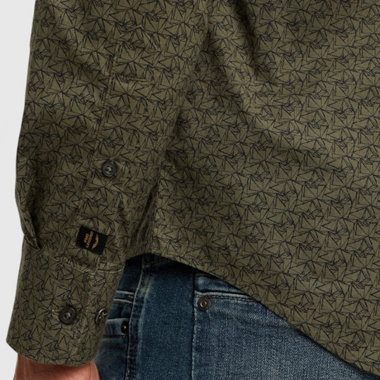 PSI2511239-6213 PME Legend Shirt Print On Cotton Lycra Four Leaf Clover / Groen