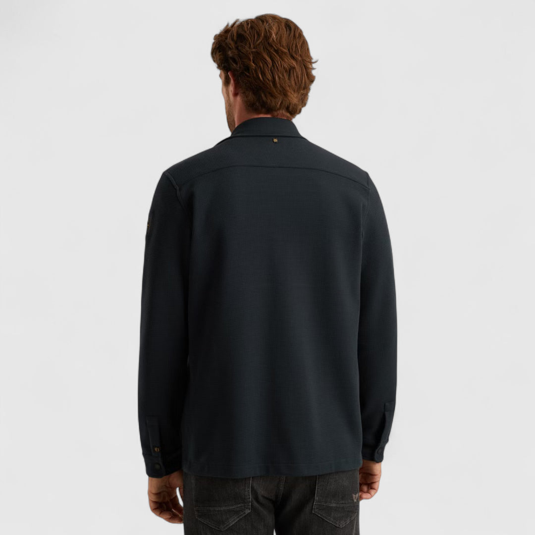 PSI2511246-5282 PME Legend Overshirt Waffle Jersey Carbon / Blauw