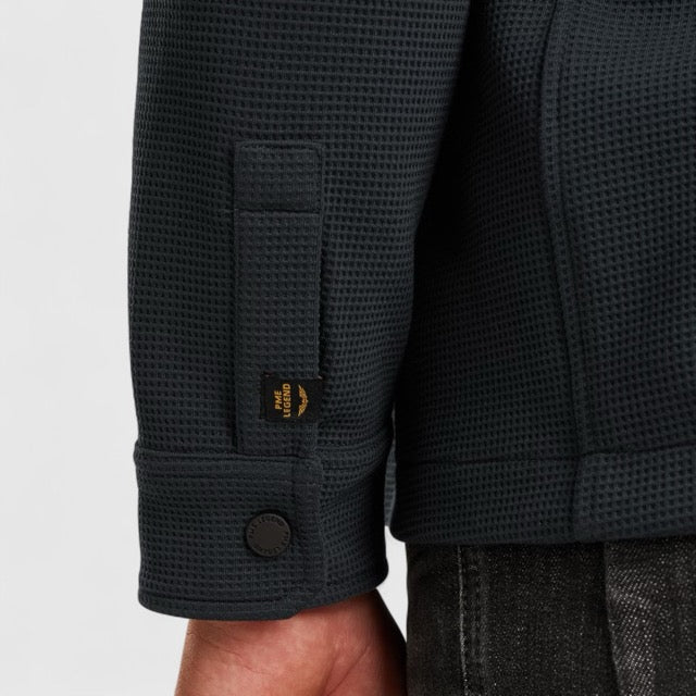 PSI2511246-5282 PME Legend Overshirt Waffle Jersey Carbon / Blauw