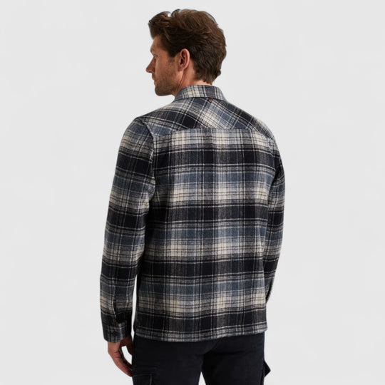 PSI2511260-5282 PME Legend Overshirt Woolblend Check Carbon
