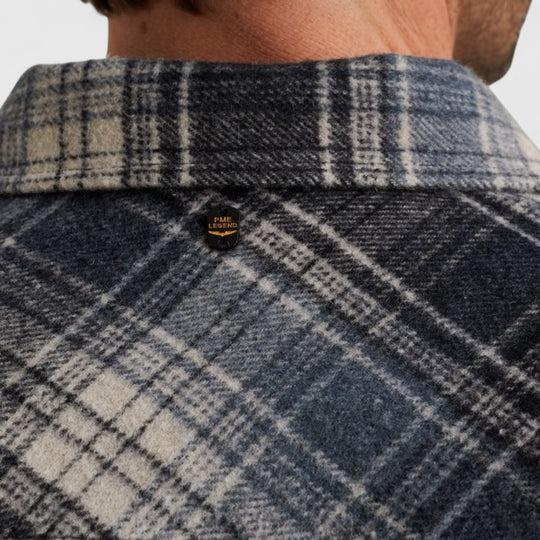 PSI2511260-5282 PME Legend Overshirt Woolblend Check Carbon