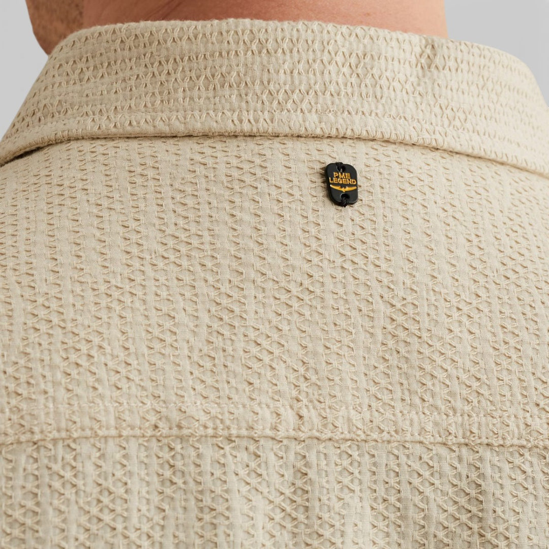 PSI2602222-7013 PME Legend Overshirt Dobby Structure Bone White / Wit