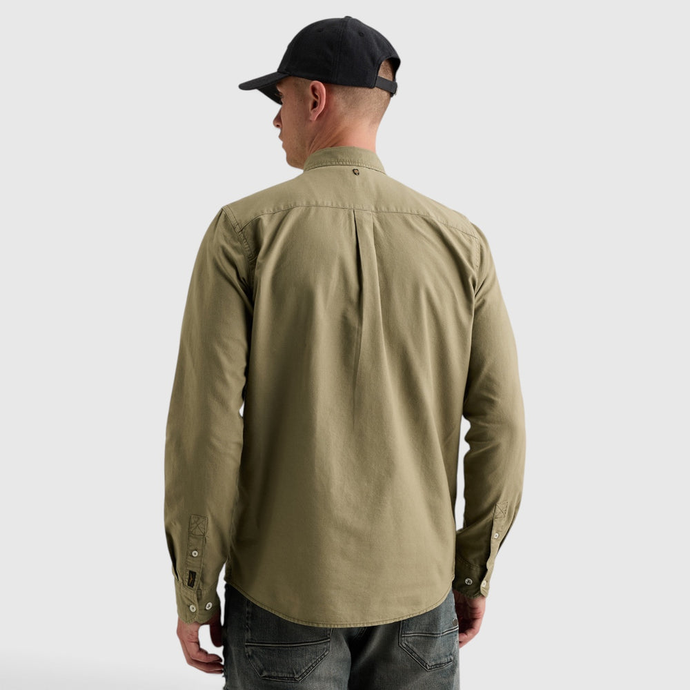 PME Legend Oxford overhemd in Overland Trek Groen, achteraanzicht, PSI2608220-6485