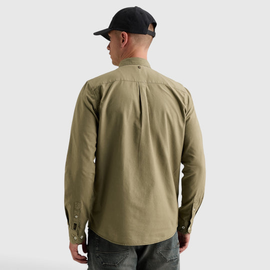 PME Legend Oxford overhemd in Overland Trek Groen, achteraanzicht, PSI2608220-6485