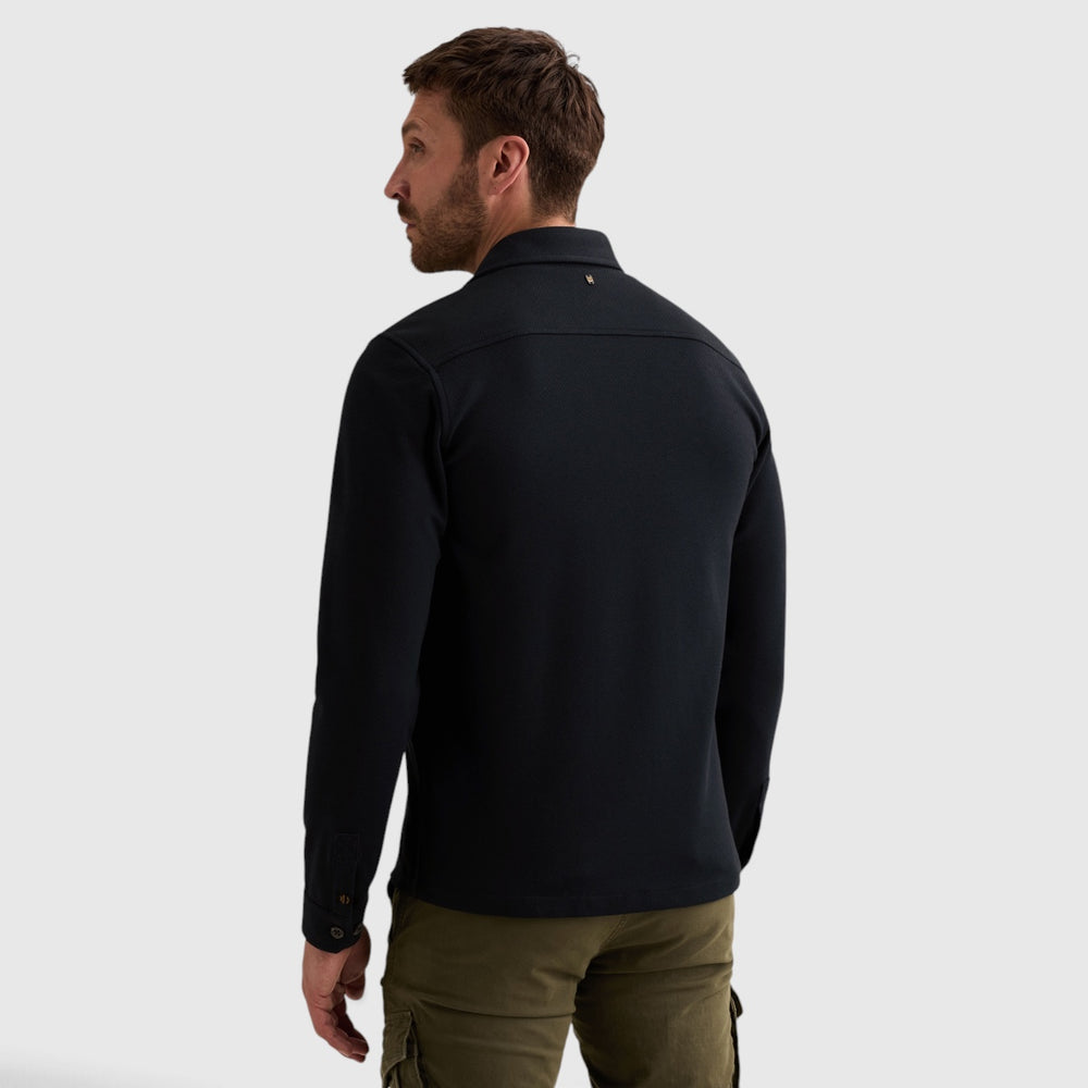 PSI2608234-5281 PME Legend Overshirt Twill met Borstzakken Salute / Marineblauw