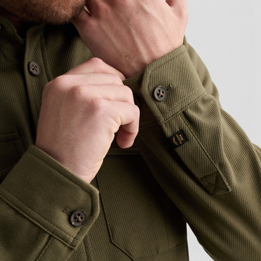 PSI2608234-6447 PME Legend Overshirt Twill met Borstzakken Kalamata / Olijfgroen