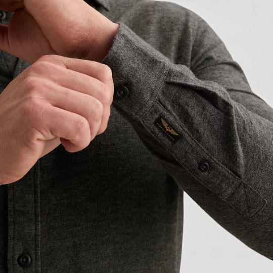 PSI2610203-9067 PME Legend Overhemd Yarn Dye Jet Black / Zwart