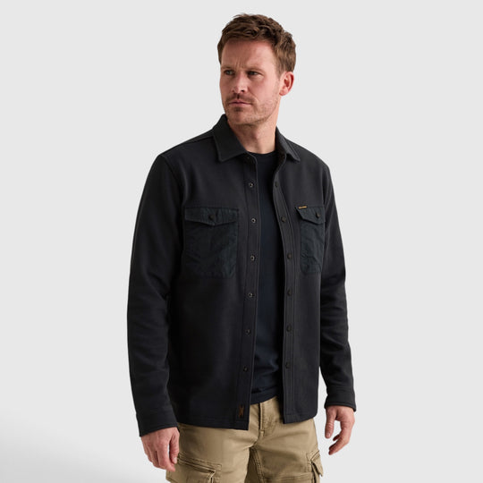 PSI2610288-5281 PME Legend Overshirt Cargo Waffle Jersey Salute / Marineblauw