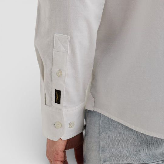 PSI650003-7003 PME Legend Overhemd 2 Tone Oxford Cotton Lycra Bright White / Wit