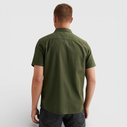 PSIS2603268-6150 PME Legend Overhemd van Slub Katoen Thyme / Groen