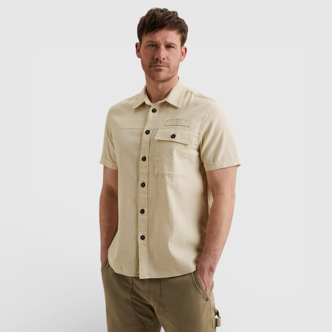 PSIS2603268-7013 PME Legend Overhemd van Slub Katoen Bone White / Wit