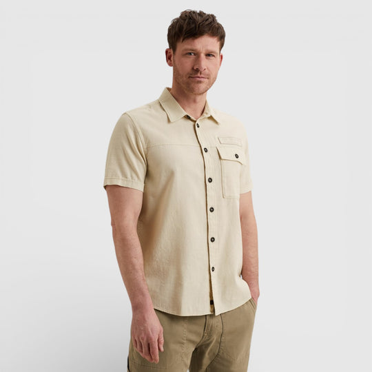 PSIS2603268-7013 PME Legend Overhemd van Slub Katoen Bone White / Wit