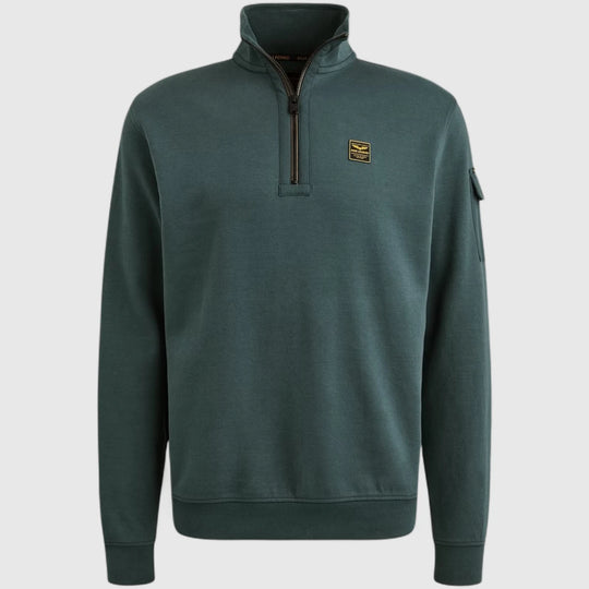 PSW2508423-5125 PME Legend Sweater Half Zip Collar Interlock Jersey Stargazer / Blauw