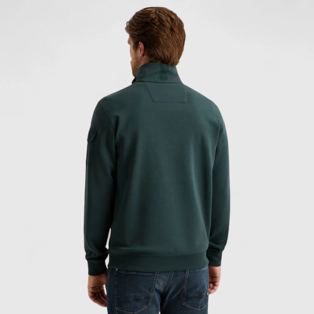 PSW2508423-5125 PME Legend Sweater Half Zip Collar Interlock Jersey Stargazer / Blauw