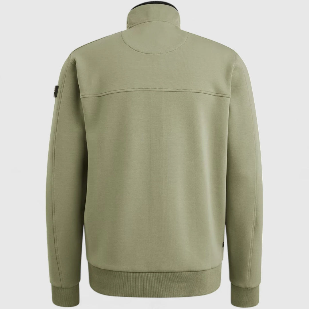 PSW2508437-6379 PME Legend Sweater Zip Jacket Interlock Oil Green / Groen
