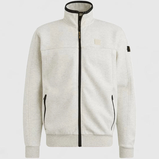 PSW2508437-910 PME Legend Sweater Zip Jacket Interlock Bone White Melee