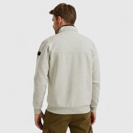 PSW2508437-910 PME Legend Sweater Zip Jacket Interlock Bone White Melee
