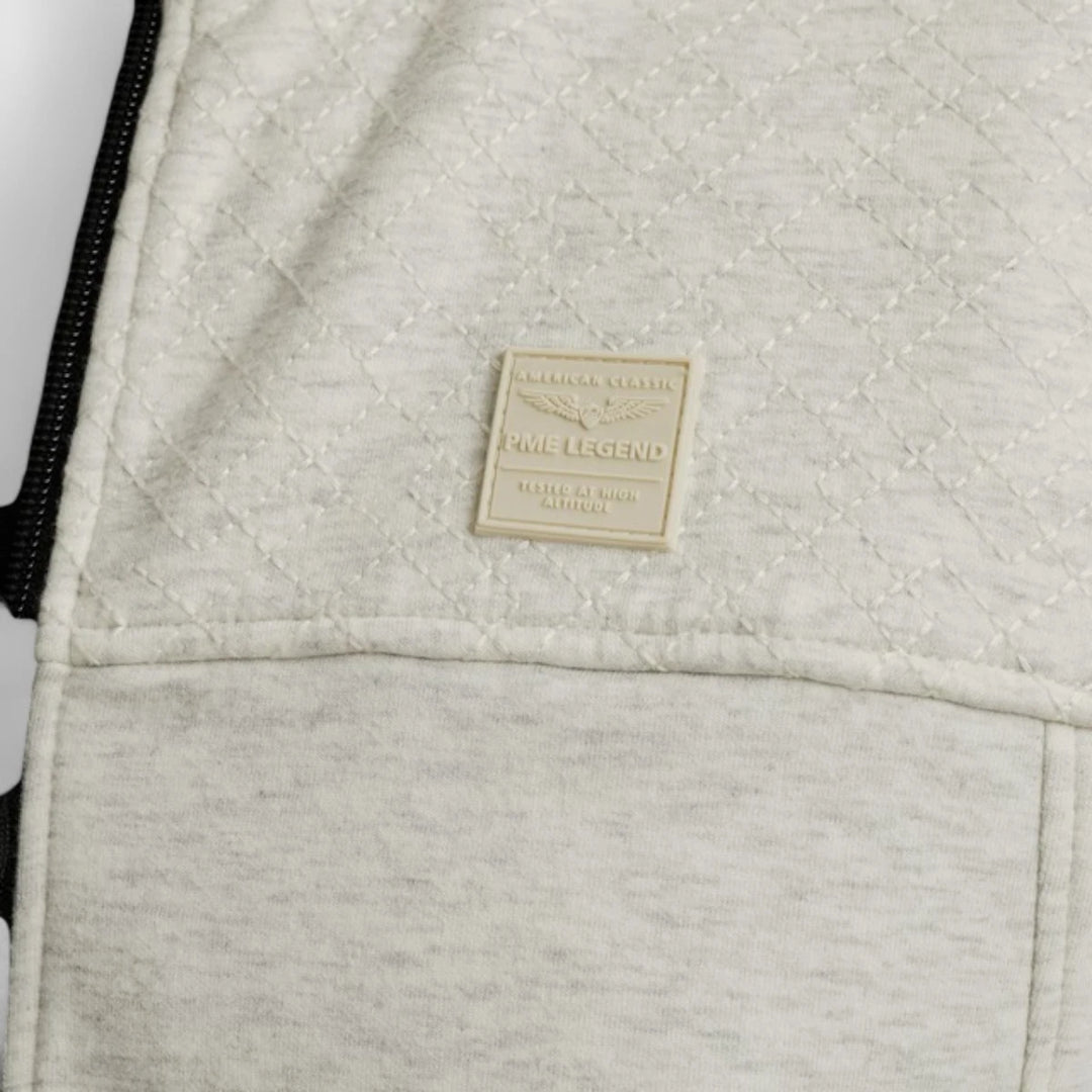 PSW2508437-910 PME Legend Sweater Zip Jacket Interlock Bone White Melee