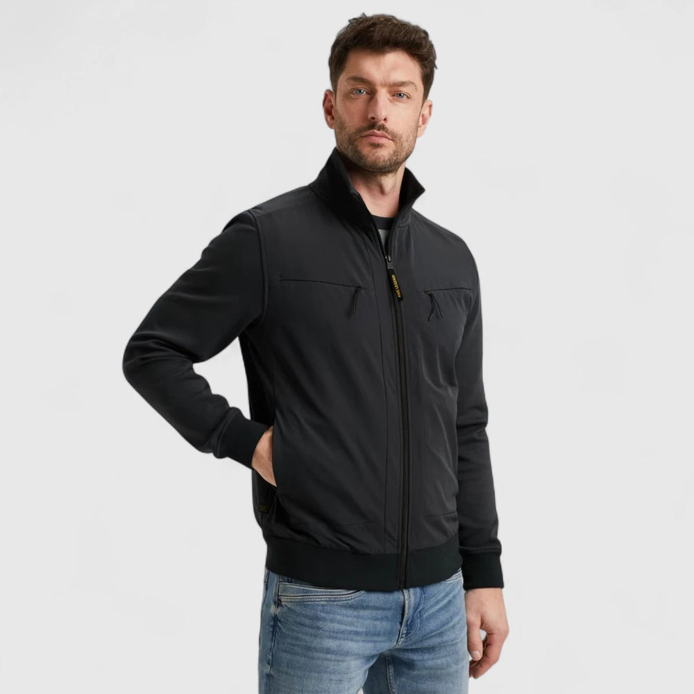 PSW2508438-5281 PME Legend Sweater Zip Jacket Jacquard Interlock Salute