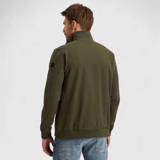 PSW2508438-6416 PME Legend Sweater Zip Jacket Jacquard Interlock Olive Night / Groen