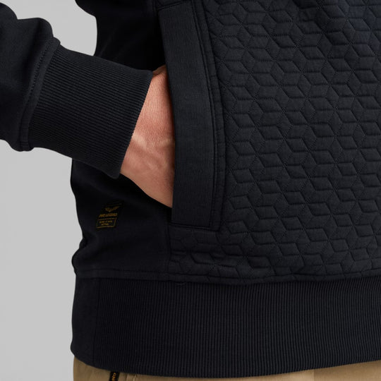 PSW2602475-5281 PME Legend Zip Jacket Jacquard Interlock French Terry Salute / Donkerblauw