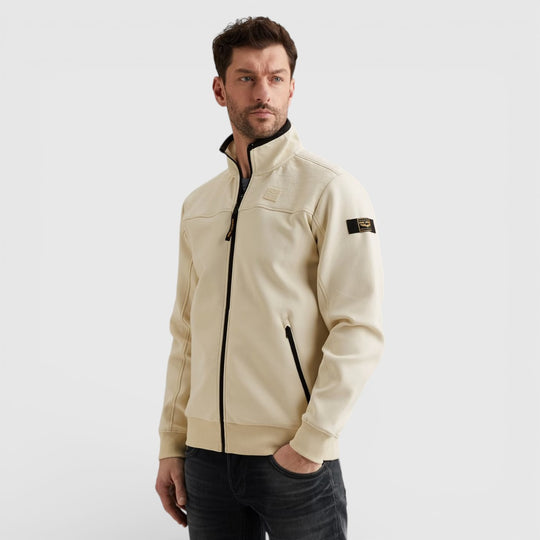 PSW2602476-7013 PME Legend Zip Jacket Jacquard Interlock Sweat Bone White / Wit