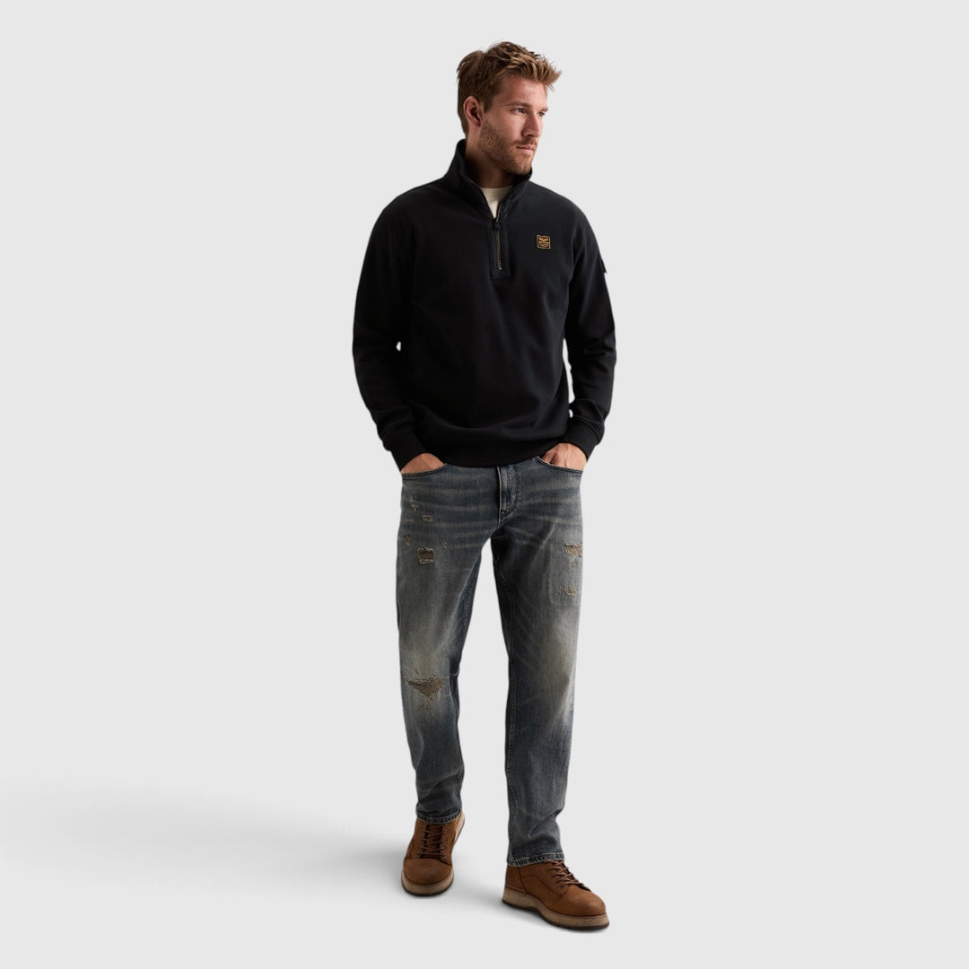 PME Legend Sweater Half Zip Collar Interlock Jersey