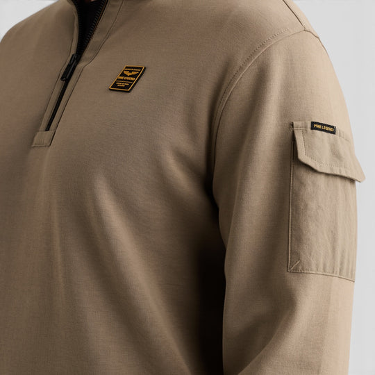 PME Legend Sweater Half Zip Collar Interlock Jersey