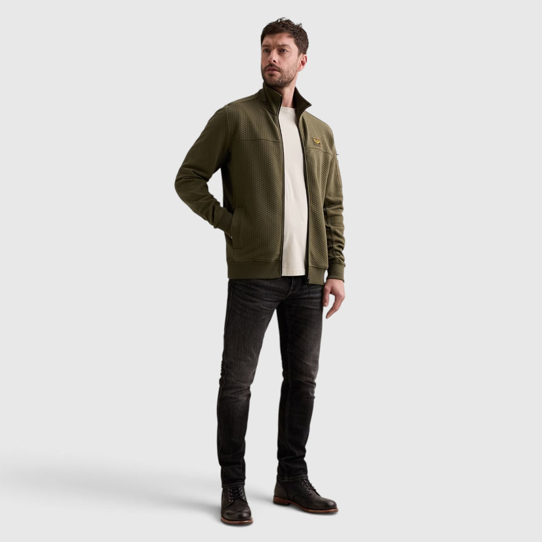 PSW2608436-6447 PME Legend Vest Jacquard met Flight Pocket Kalamata / Groen