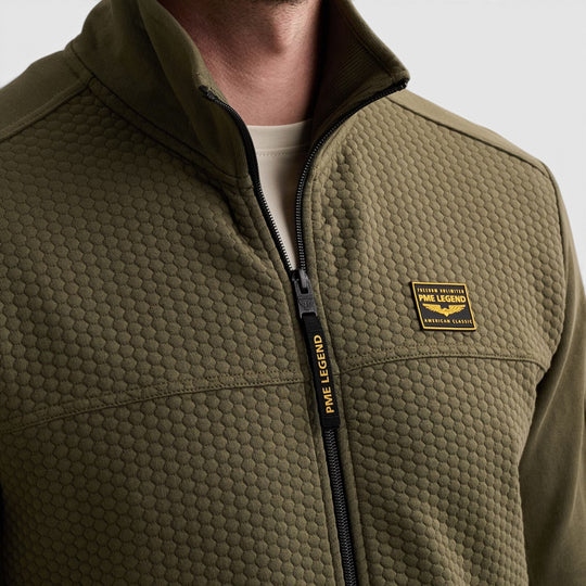 PSW2608436-6447 PME Legend Vest Jacquard met Flight Pocket Kalamata / Groen