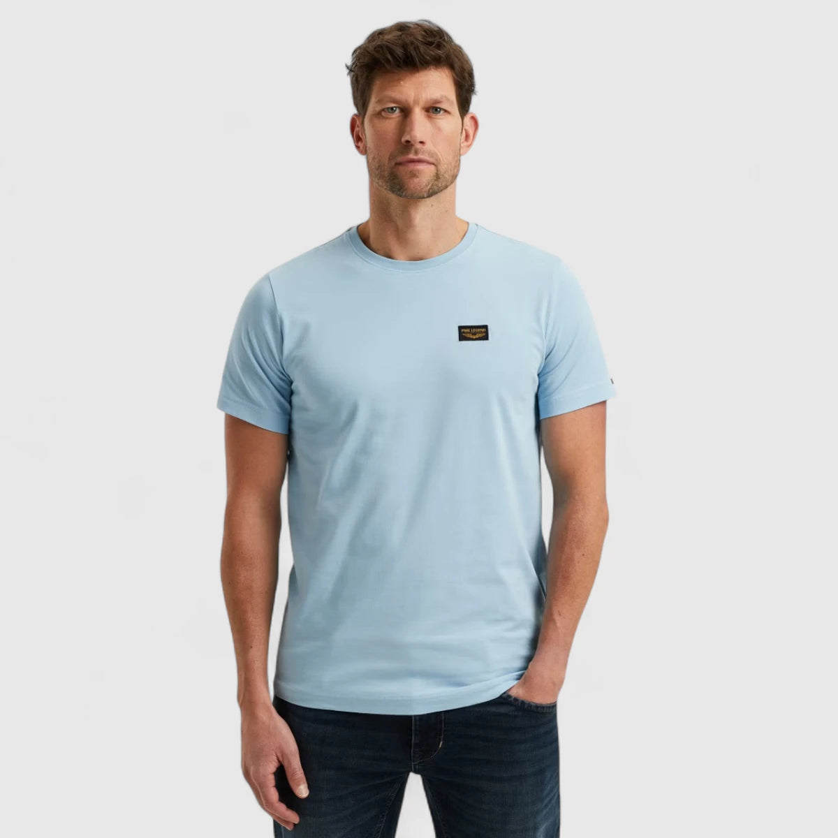 PTSS0000555-5326 PME Legend Short Sleeve Round Neck Guyver T-Shirt Airy Blue / Lichtblauw