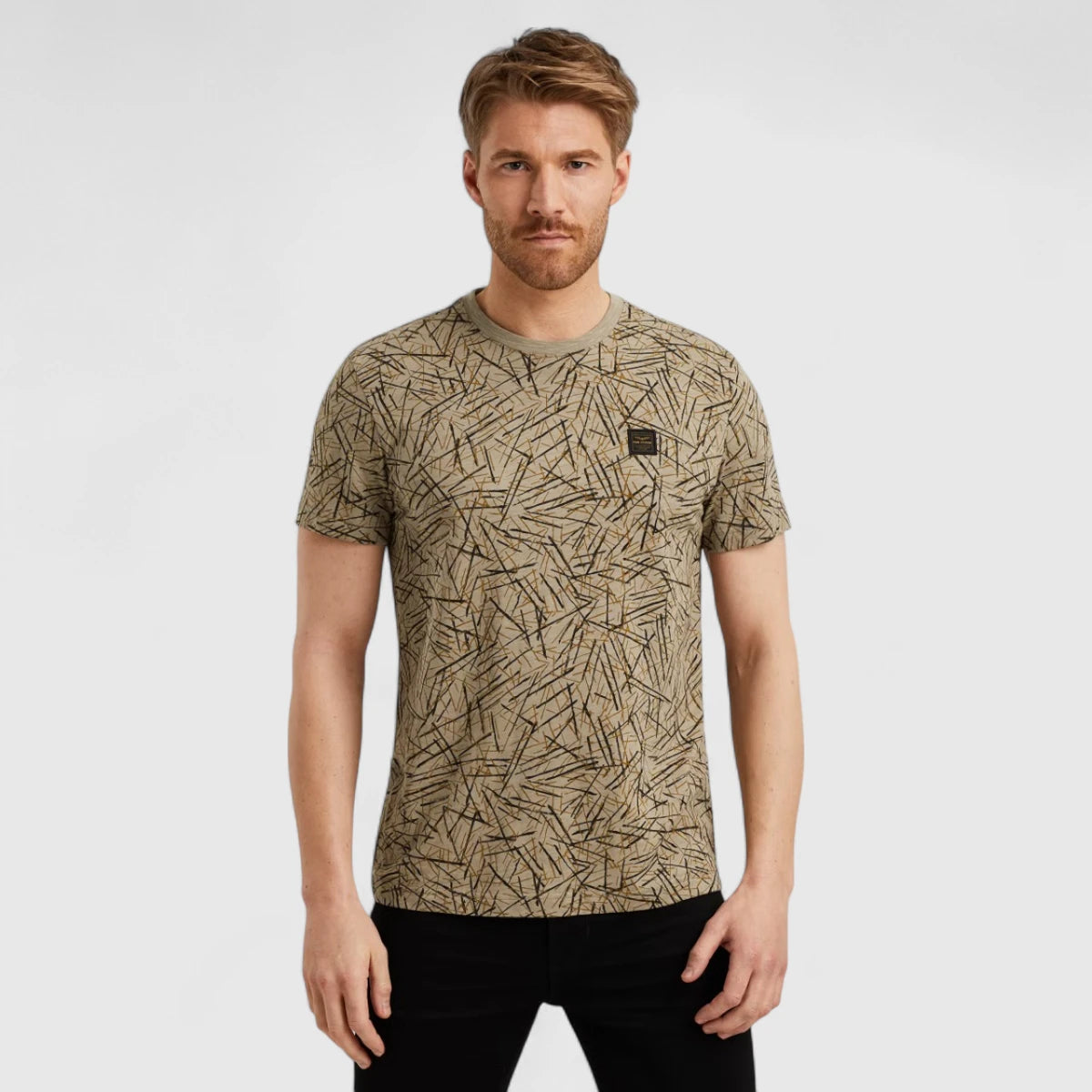 PTSS2506553-6391 PME Legend T-Shirt Slub Jersey All Over Print Silver Sage