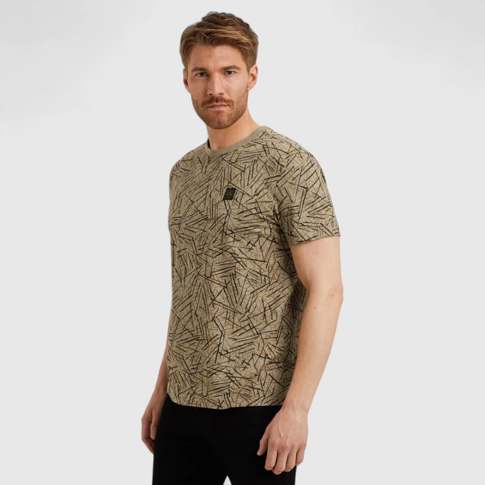 PTSS2506553-6391 PME Legend T-Shirt Slub Jersey All Over Print Silver Sage
