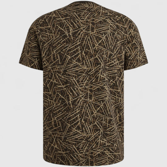 PTSS2506553-7011 PME Legend T-Shirt Slub Jersey All Over Print Birch
