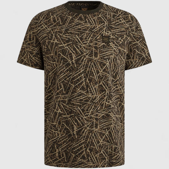PTSS2506553-7011 PME Legend T-Shirt Slub Jersey All Over Print Birch