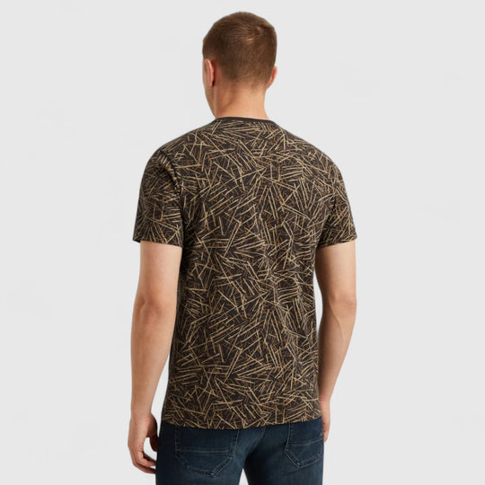 PTSS2506553-7011 PME Legend T-Shirt Slub Jersey All Over Print Birch